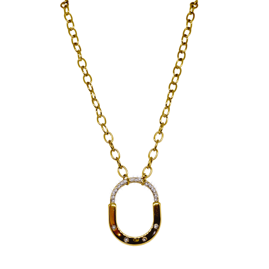 Oval Pendant Statement Necklace