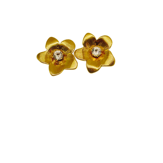 Golden Flower Earrings